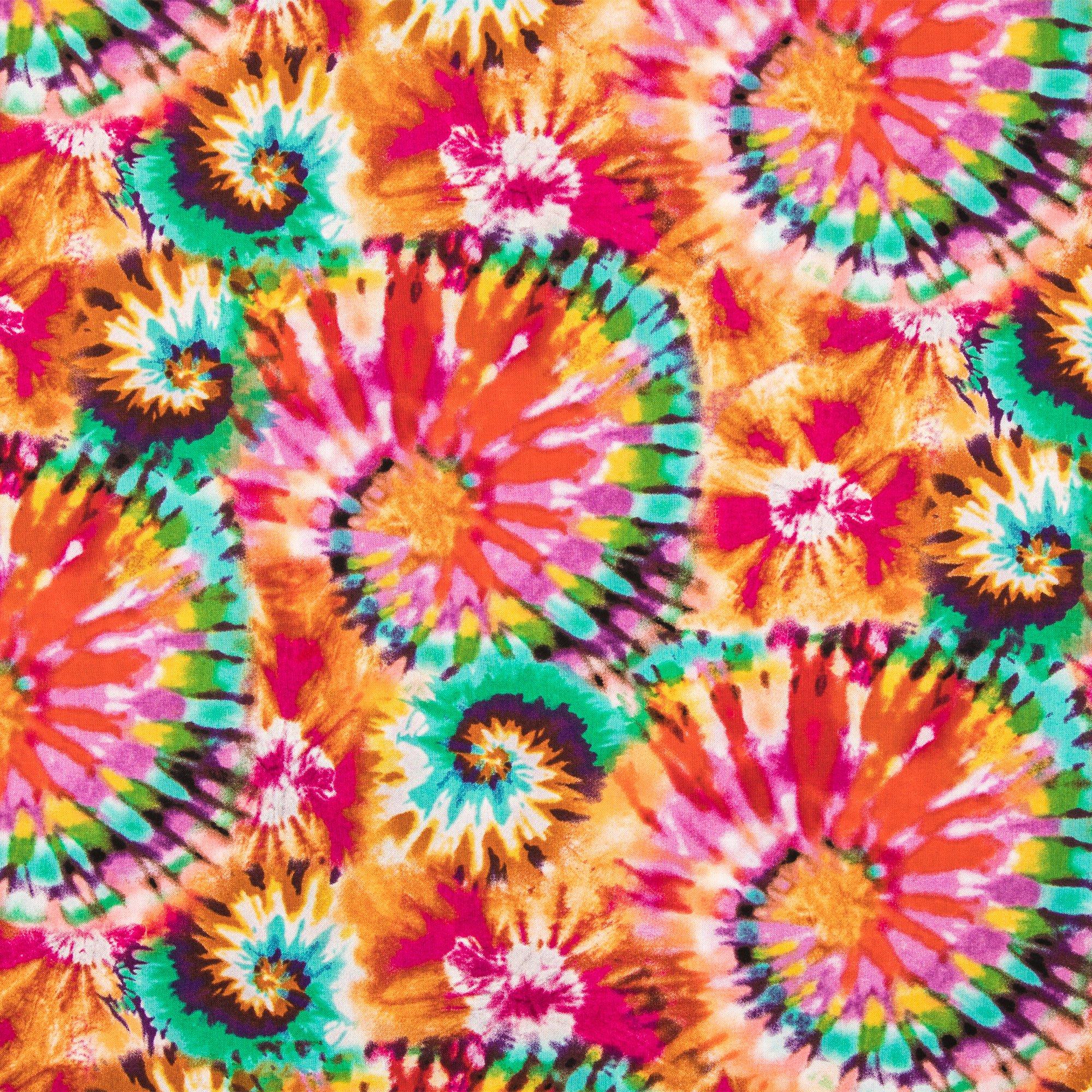 Turquoise Tie Dye Fleece Fabric, Hobby Lobby