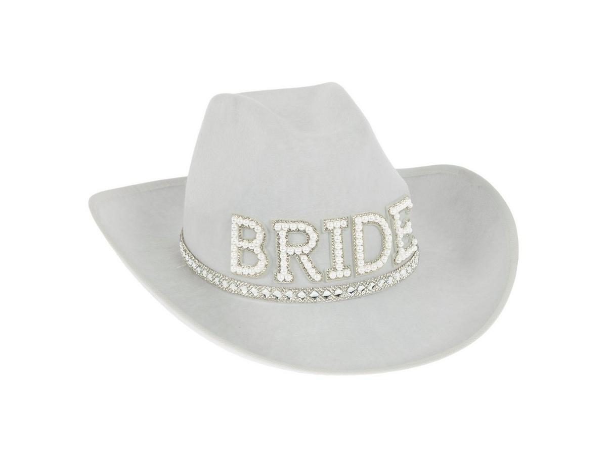 Anthropologie Ivory Embellished Bridal Western Cowboy Hat Bride Rhinestone Cowboy hat – LosAngelesCowgirl main image 2