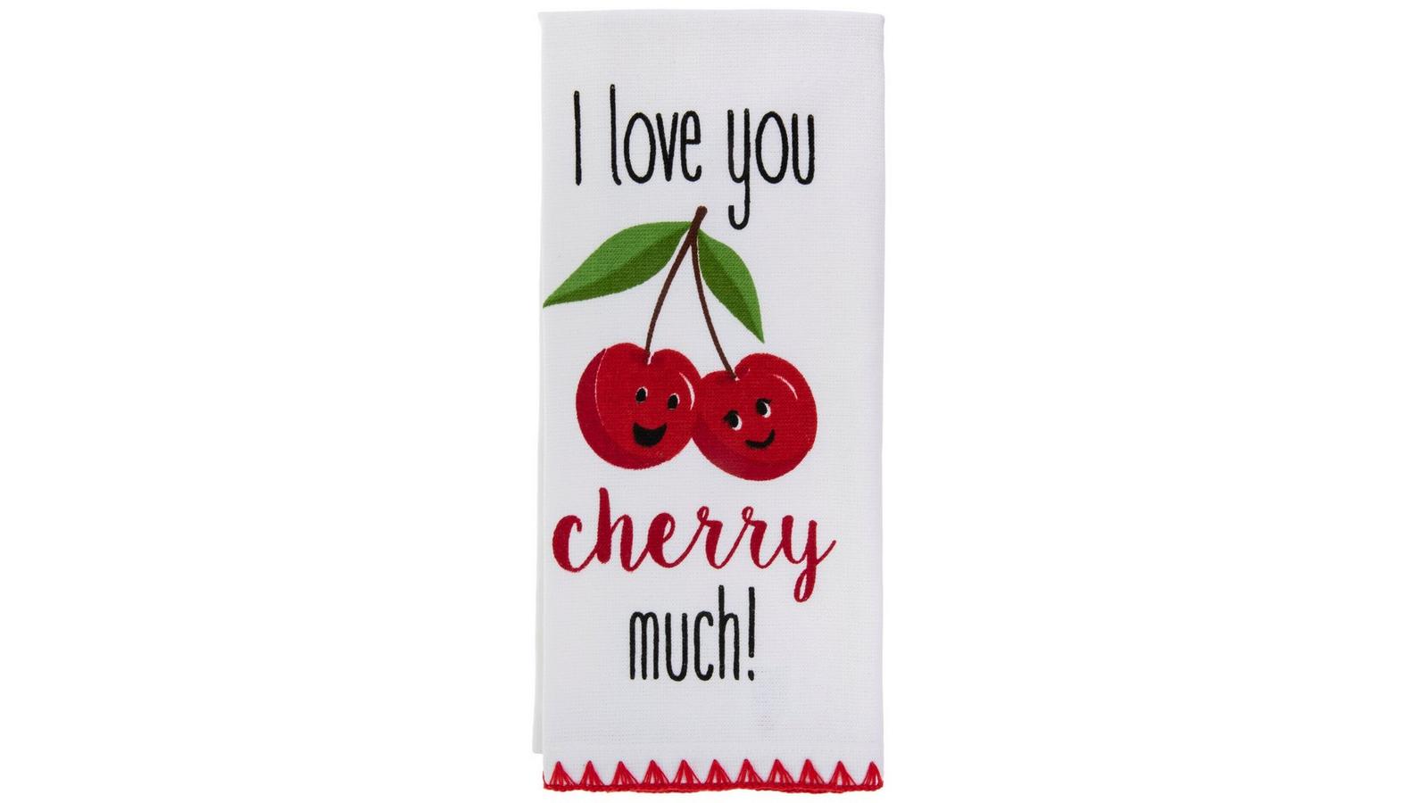 Love You Cherry Much さくらんぼ チェリー I Love You Cherry Much Kitchen Towel | Hobby Lobby | 2506491
