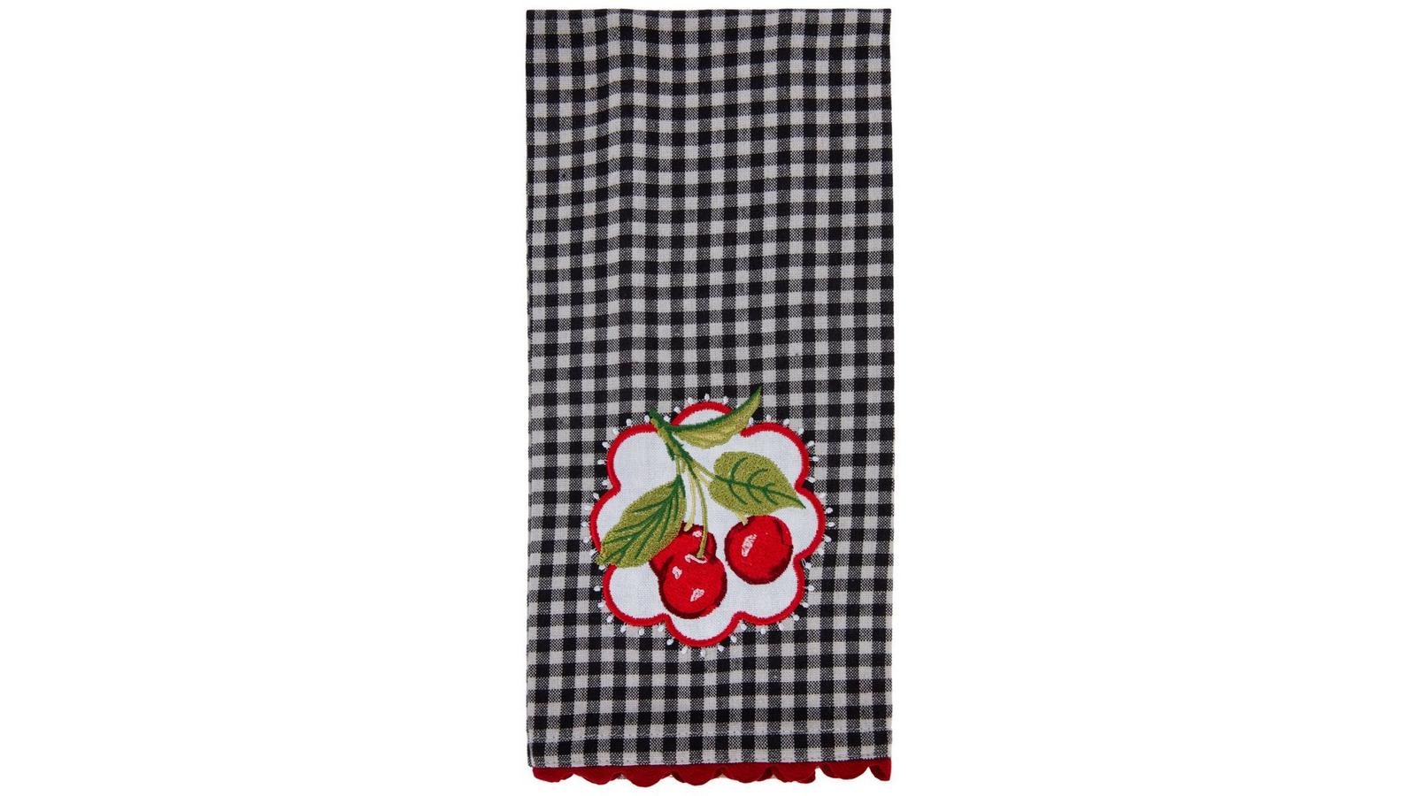 Gingham Cherries Scalloped Kitchen Towel | Hobby Lobby | 2507473