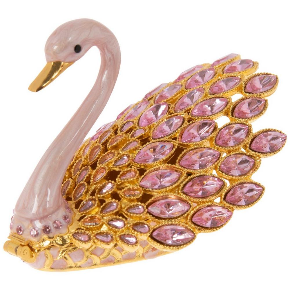 新品　Swan Jewelry Box サクラピンク Pink Swan Rhinestone Jewelry Box | Hobby Lobby | 2508851