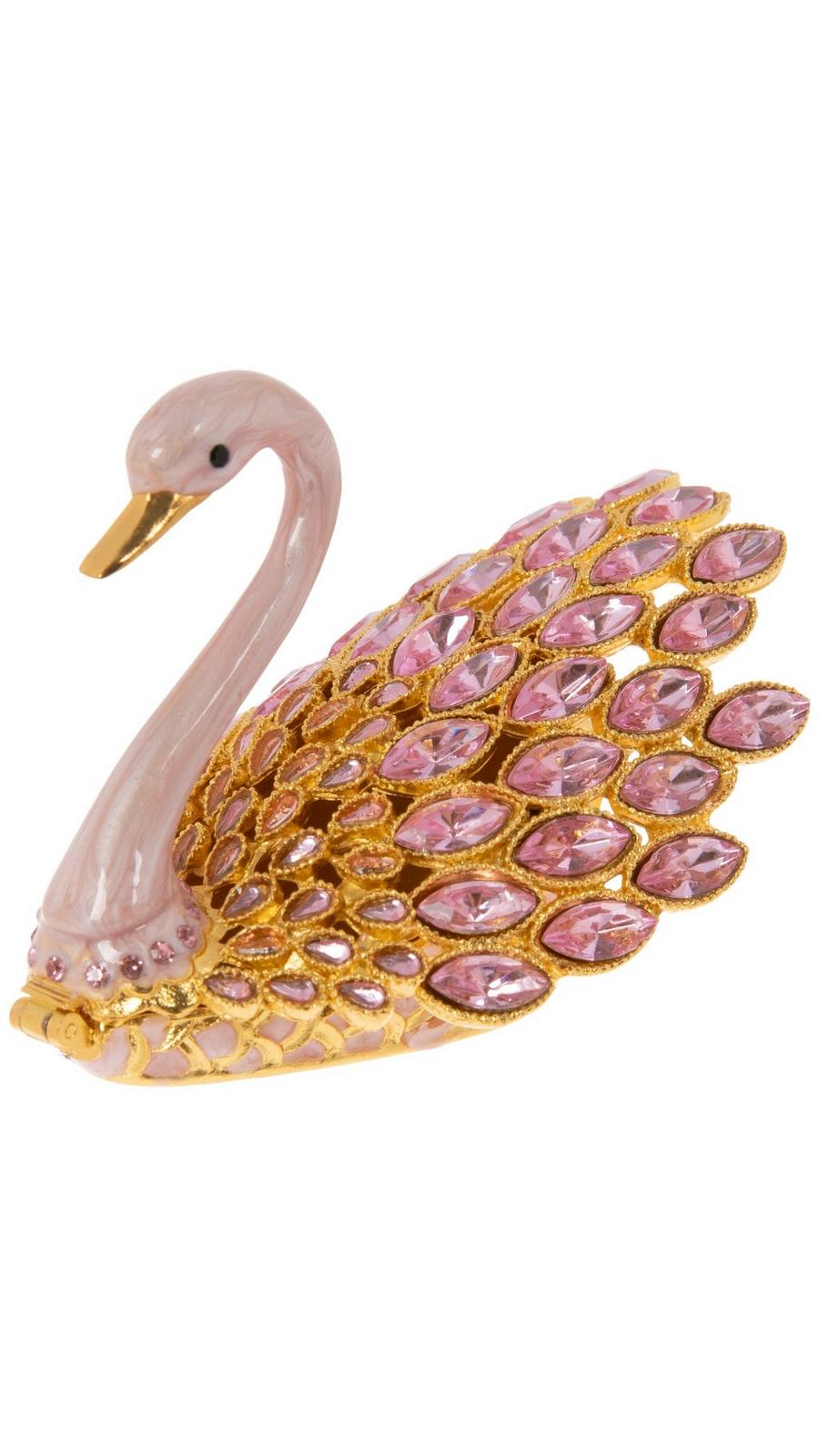 新品　Swan Jewelry Box サクラピンク Pink Swan Rhinestone Jewelry Box | Hobby Lobby | 2508851