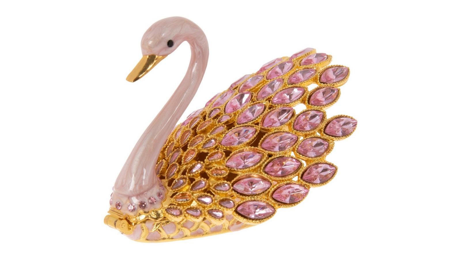 新品　Swan Jewelry Box サクラピンク Pink Swan Rhinestone Jewelry Box | Hobby Lobby | 2508851
