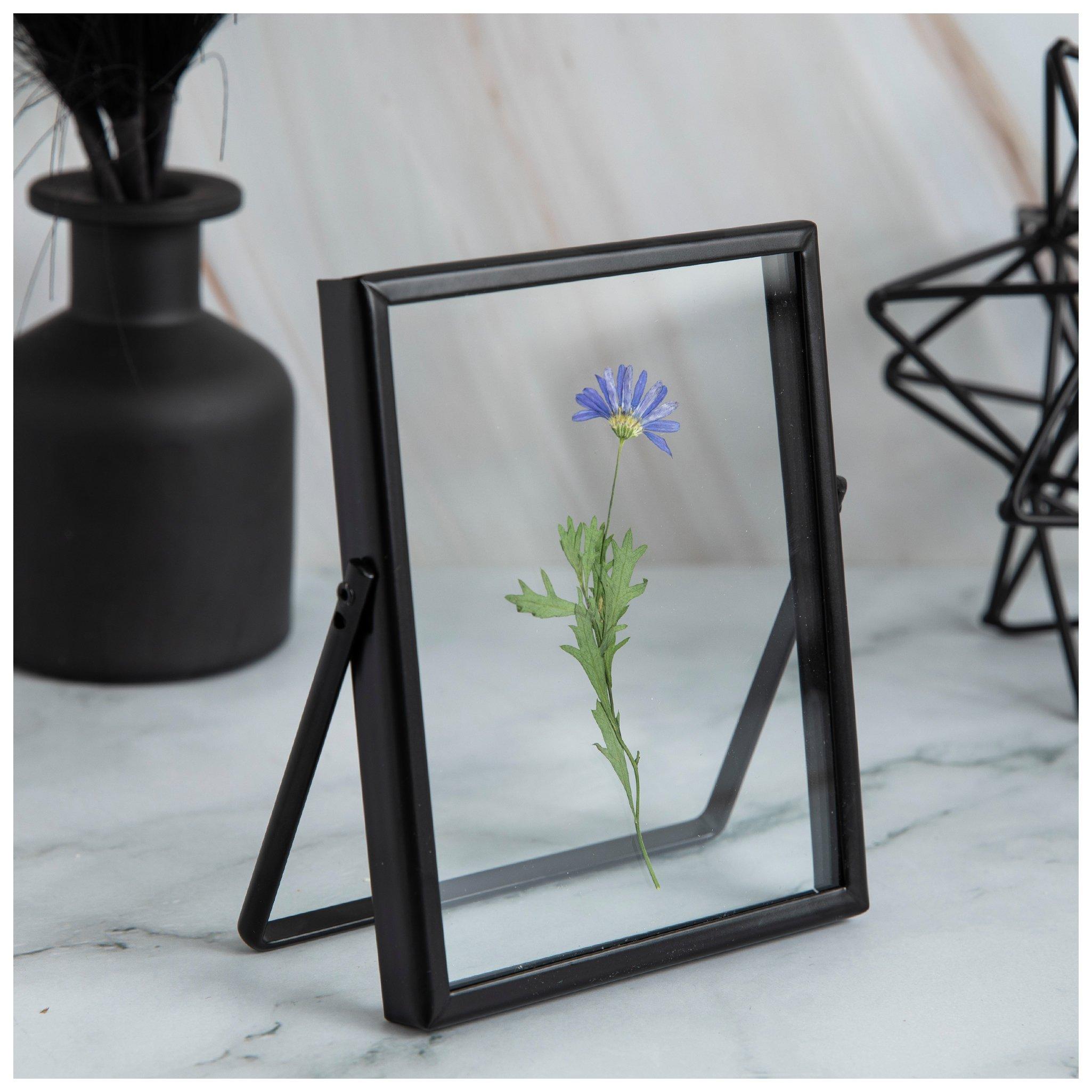 Purple Pressed Flower In Table Frame