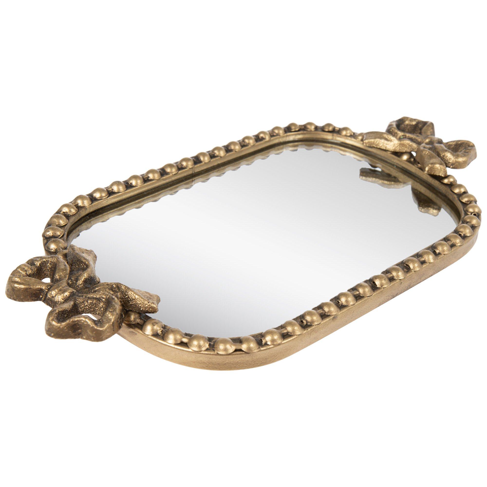 Beau Bow Gold Mirrored Tray | Anthropologie UK Beau Bow Gold Mirrored Tray main image 2