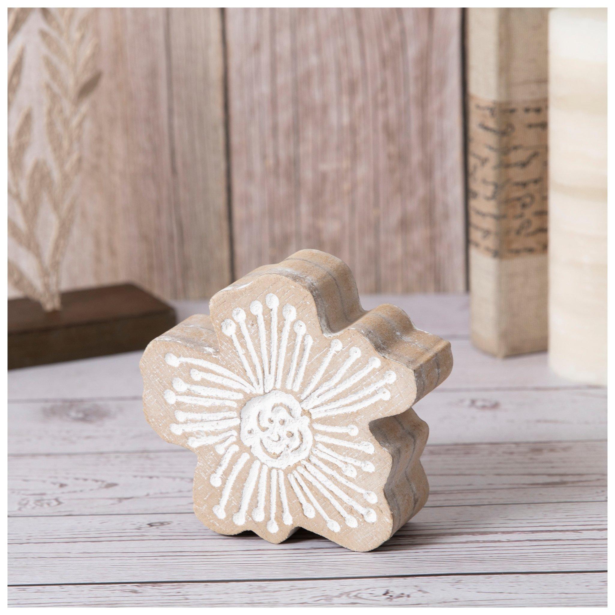 Hobby Lobby Whitewash Beaded Heart Decor - Resin Wood-Look Trim, 6 7/8 Inch Tall, Tabletop Decor 3 thumbnail image
