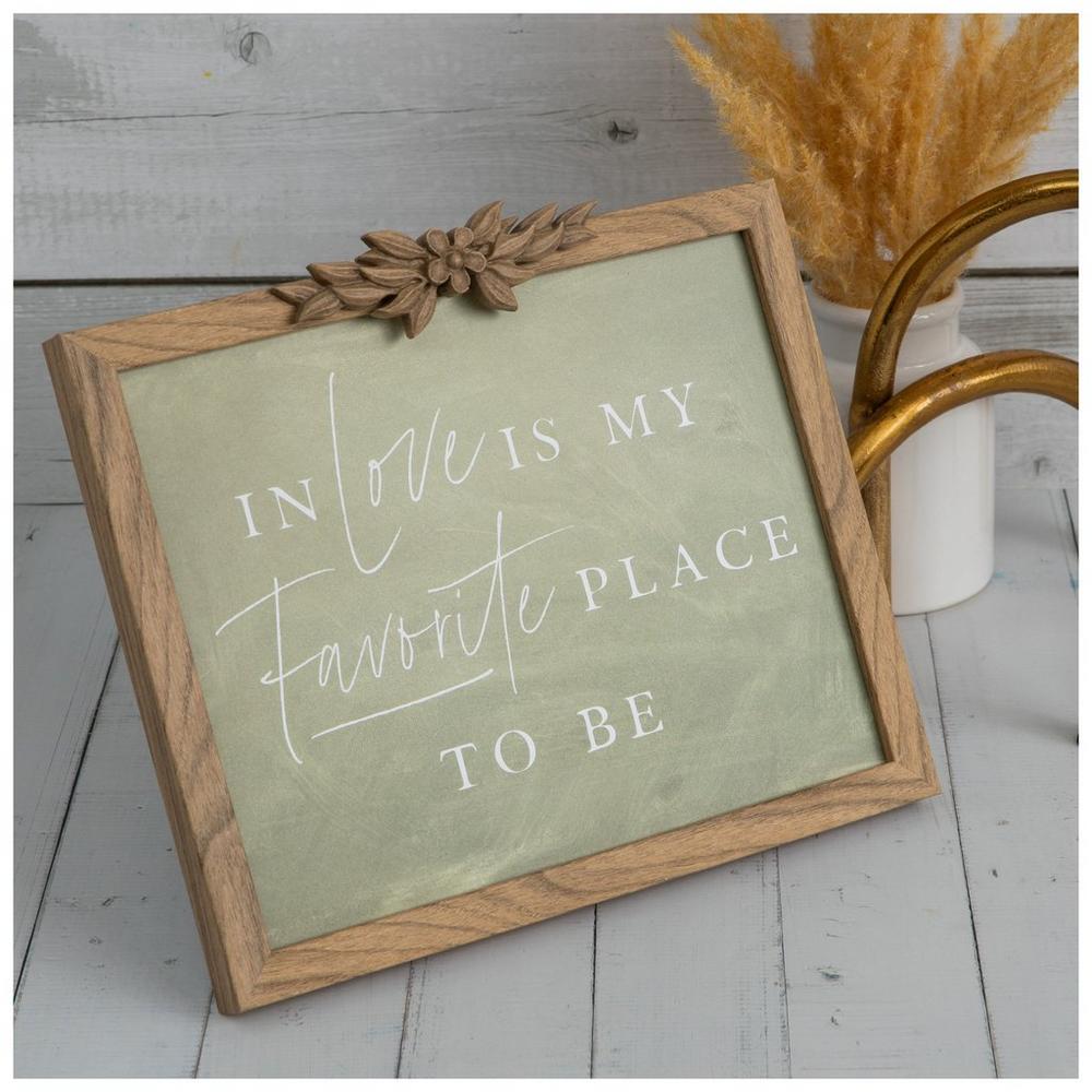 In Love Framed Wood Decor