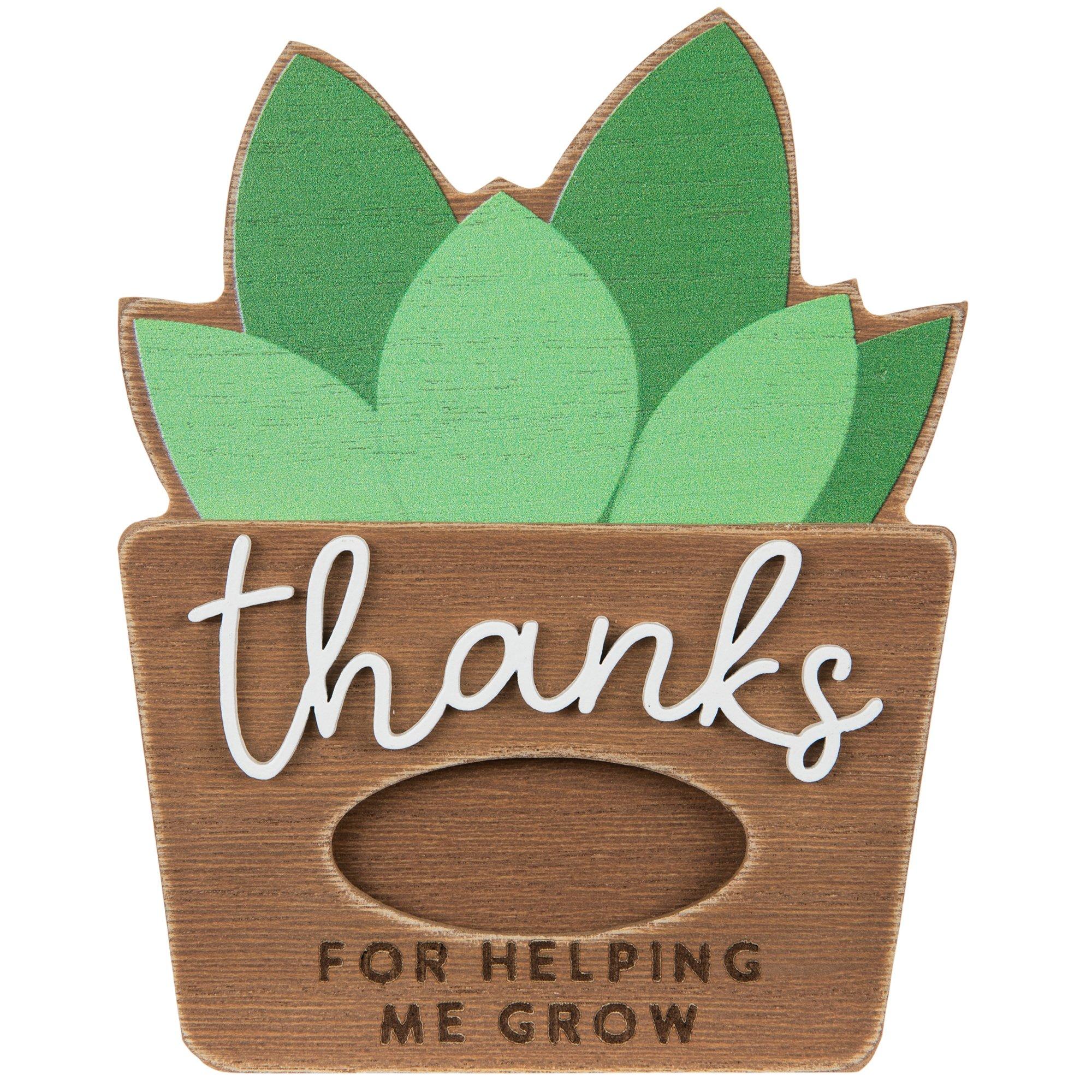 Thanks For Helping Me Grow Succulent Gift Card Holder
