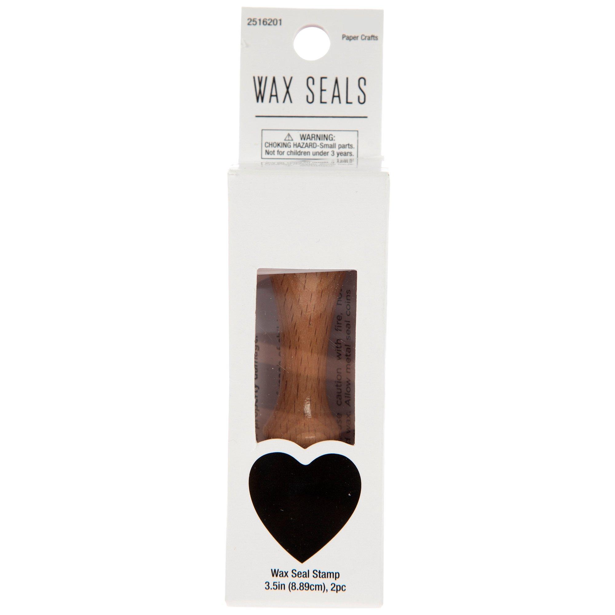 Solid Heart Wax Seal Wood Stamp