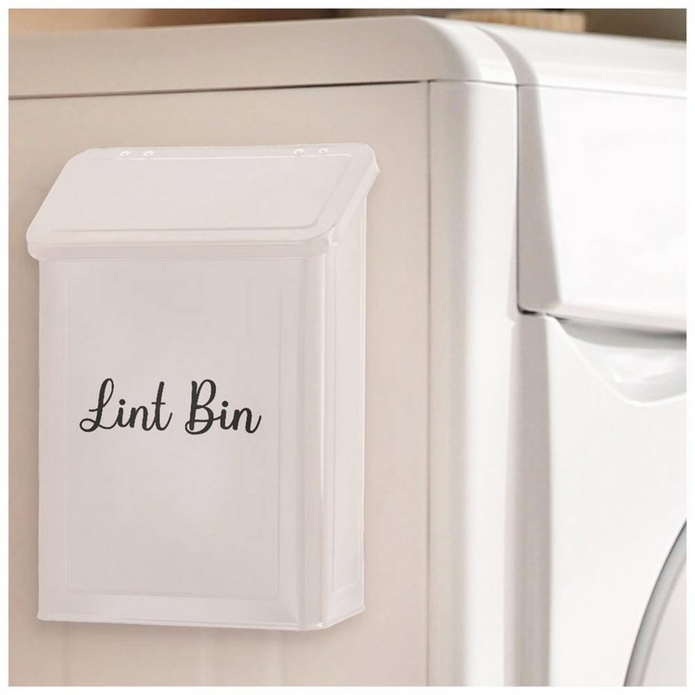 White Magnetic Metal Lint Bin
