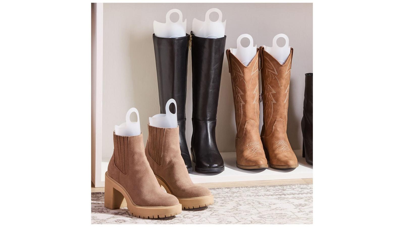 Knee High Boot Shapers Walmart Pack Folding Boot Shaper Stands For