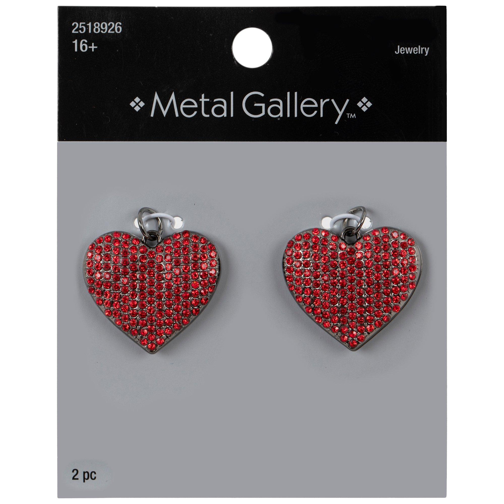 Red Heart Pave Rhinestone Pendants | Hobby Lobby | 2518926
