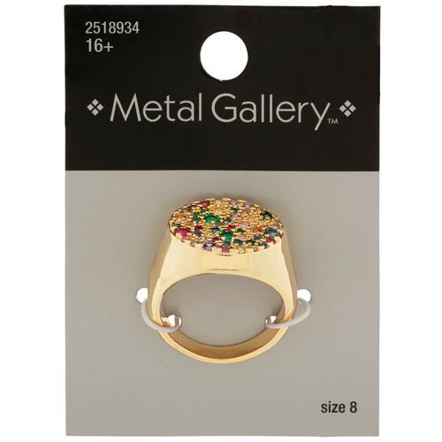 Rhinestone signet ring photographed for a retailer product listing