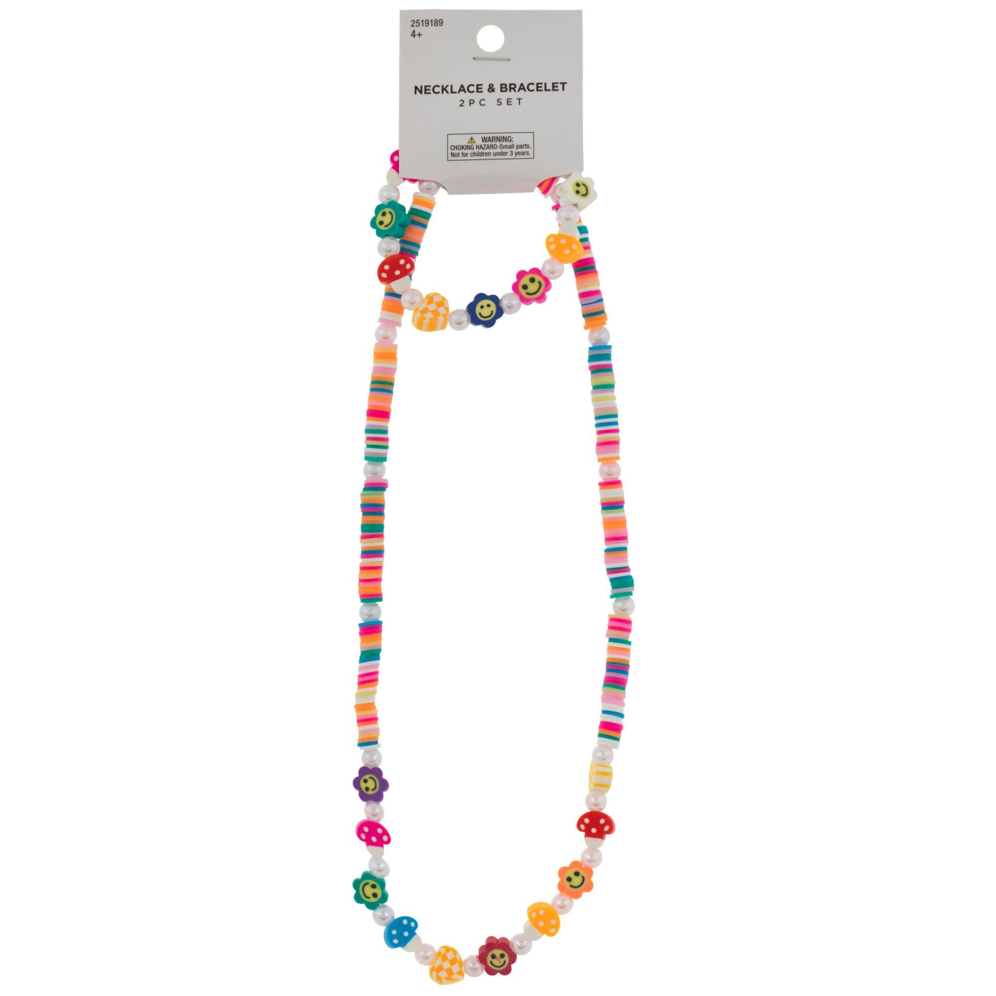Smiley Face Flowers Beaded Necklace & Bracelet | Hobby Lobby | 2519189
