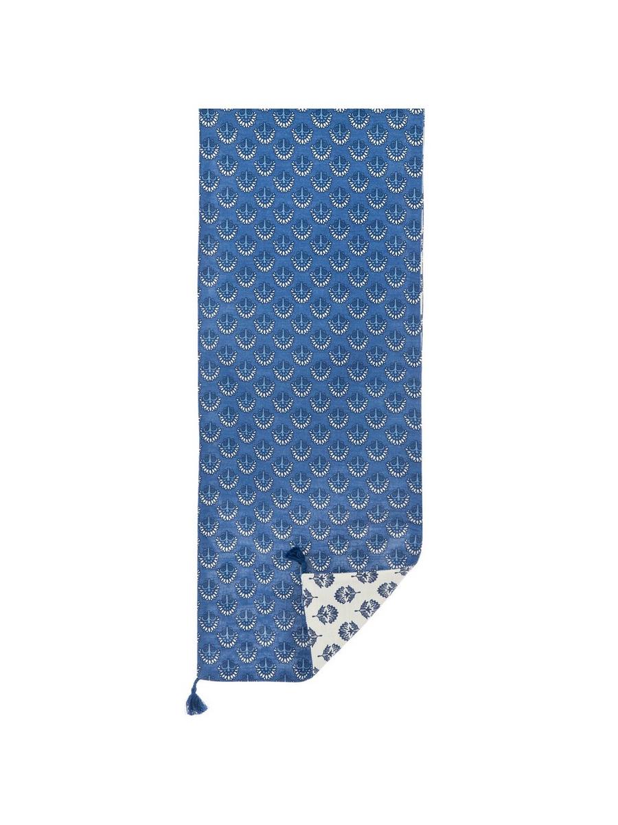 Blue Floral Reversible Tassel Table Runner | Hobby Lobby | 2519346