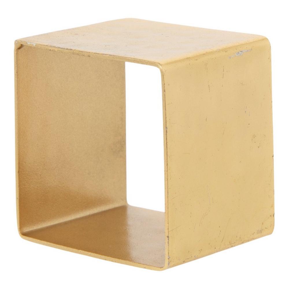Gold Hammered Square Metal Napkin Ring