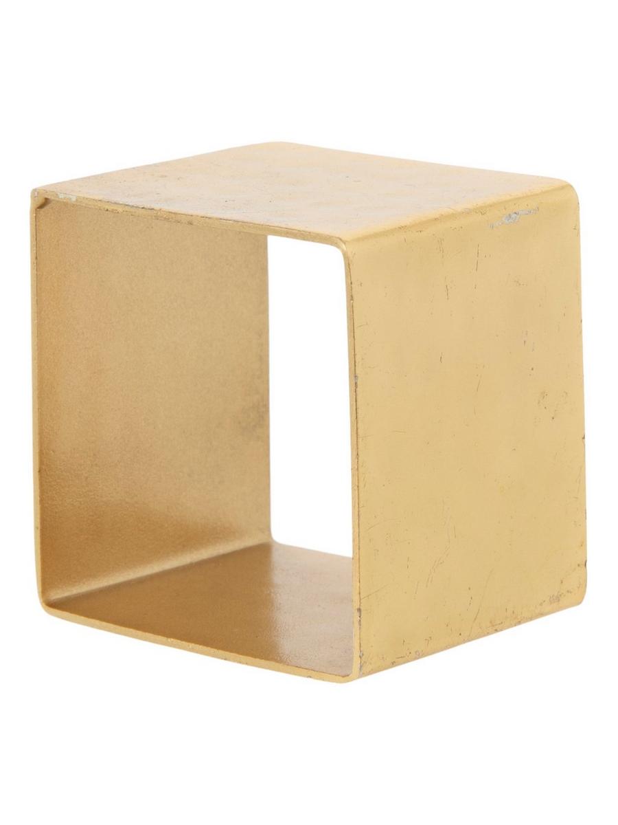 Gold Hammered Square Metal Napkin Ring