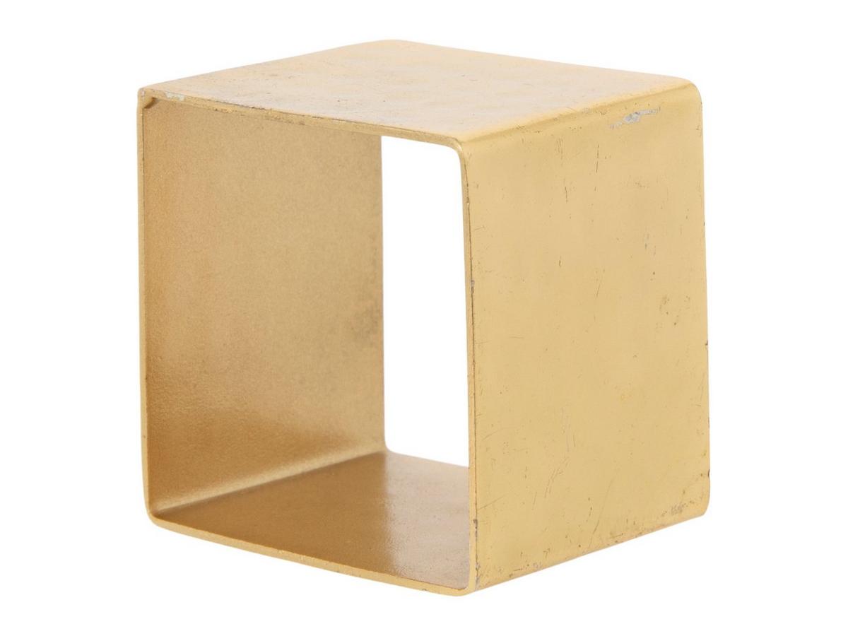 Gold Hammered Square Metal Napkin Ring