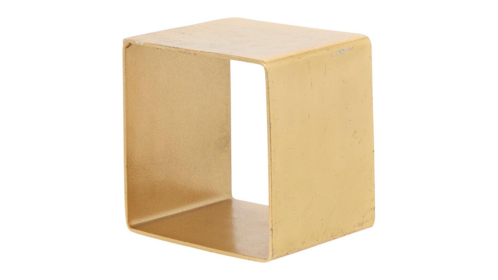 Gold Hammered Square Metal Napkin Ring