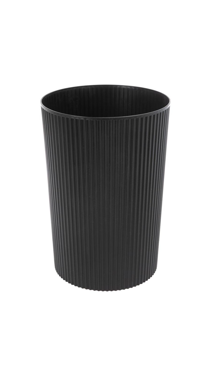 Black Ribbed Trash Can | Hobby Lobby | 2522563