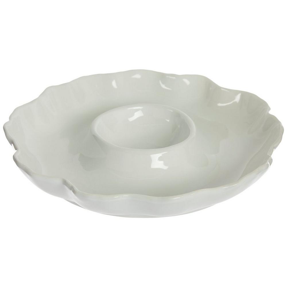Scalloped Chips Dip Serving Tray