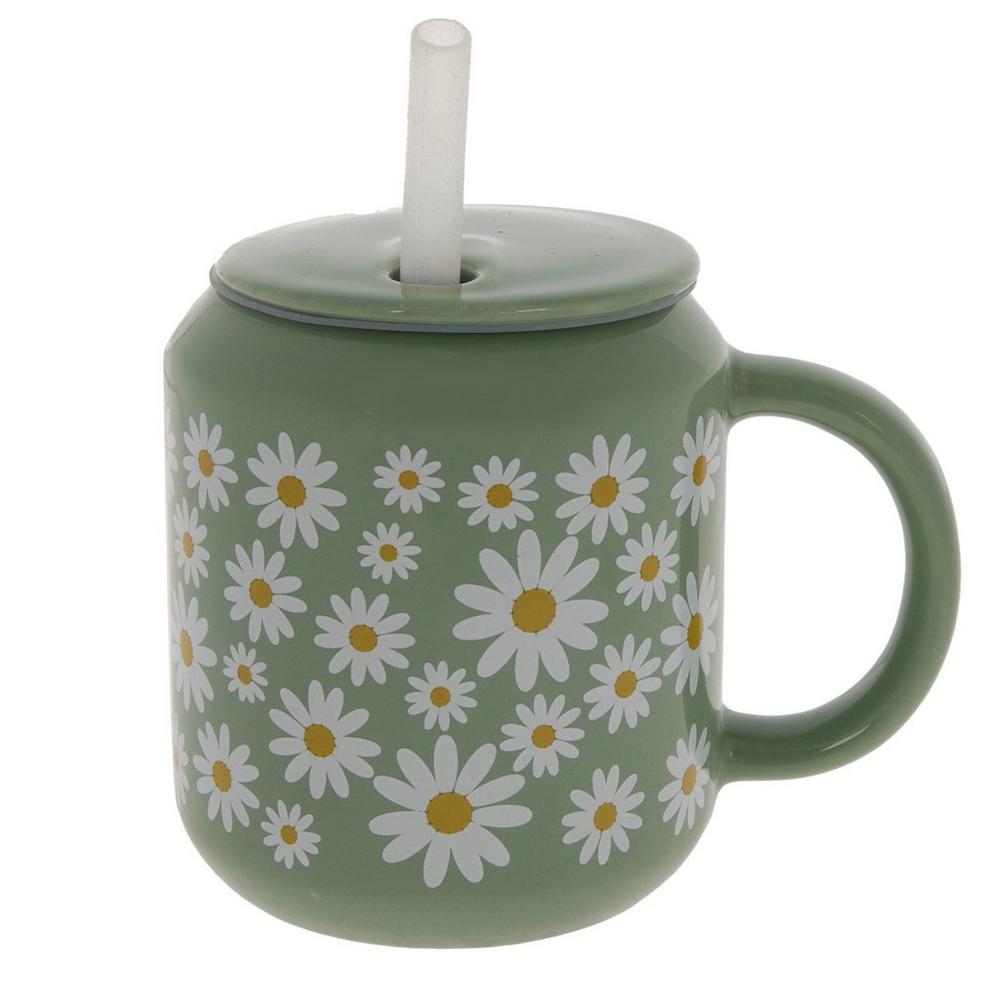 Daisies Ceramic Mug With Lid & Straw | Hobby Lobby | 2523389