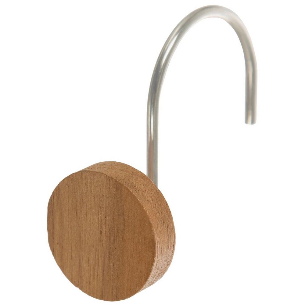 Wood Shower Curtain Hooks