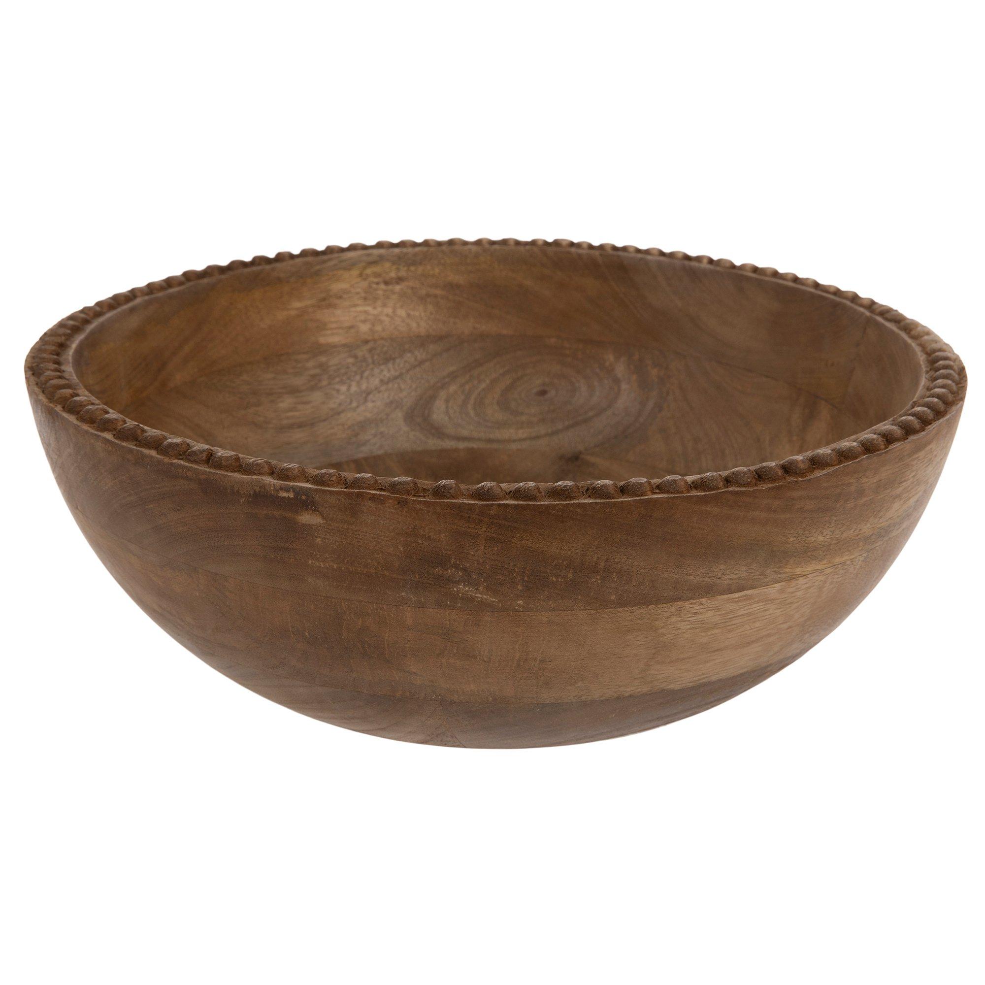 Beaded Mango Wood Bowl