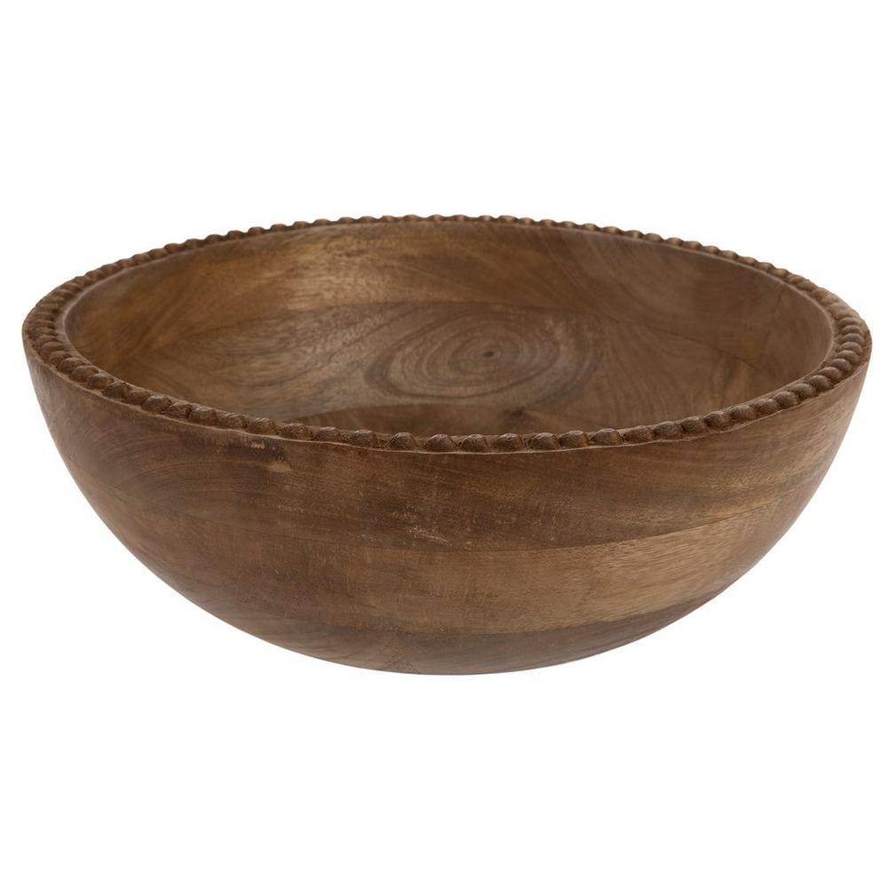 Beaded Mango Wood Bowl