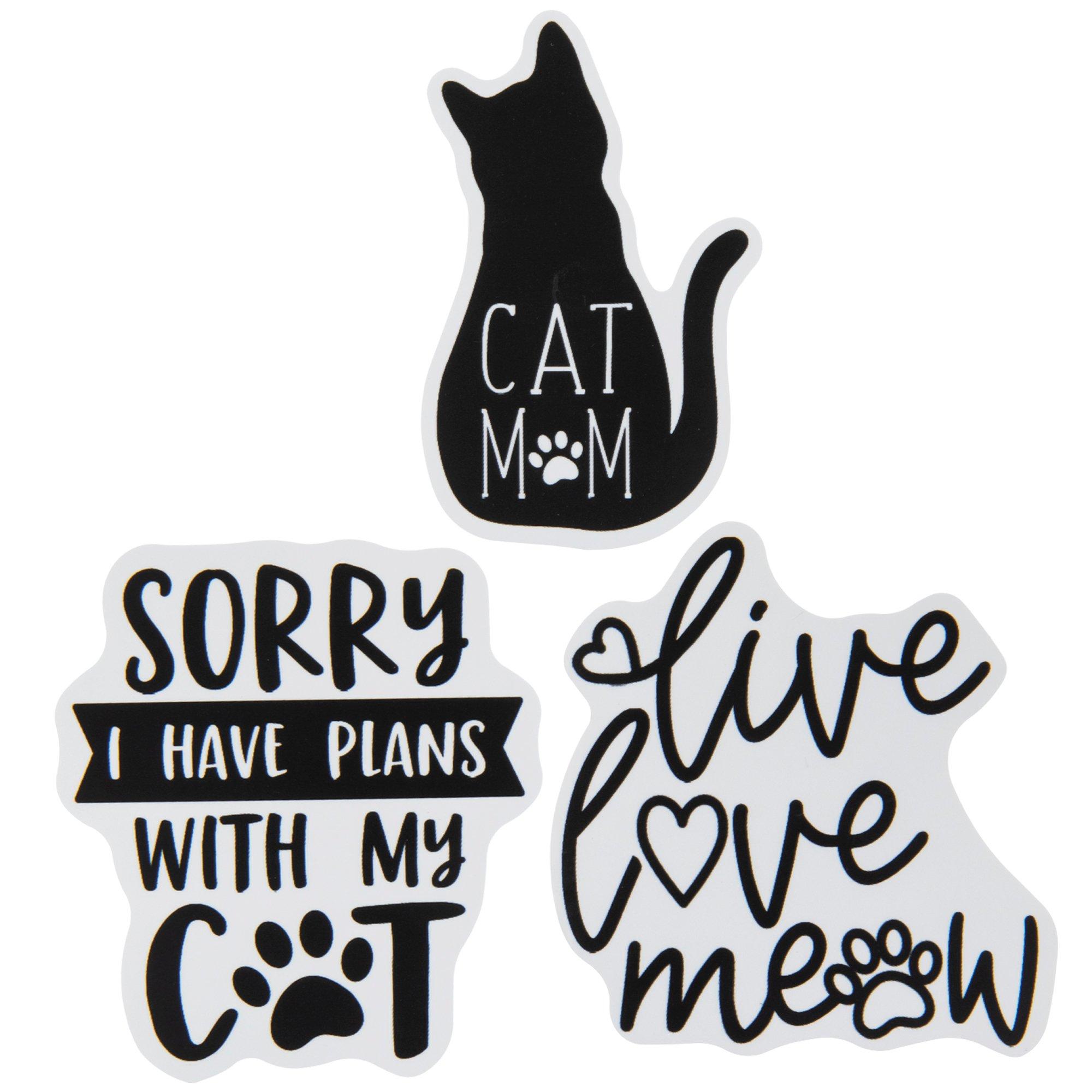 Cat Mom Vinyl Stickers