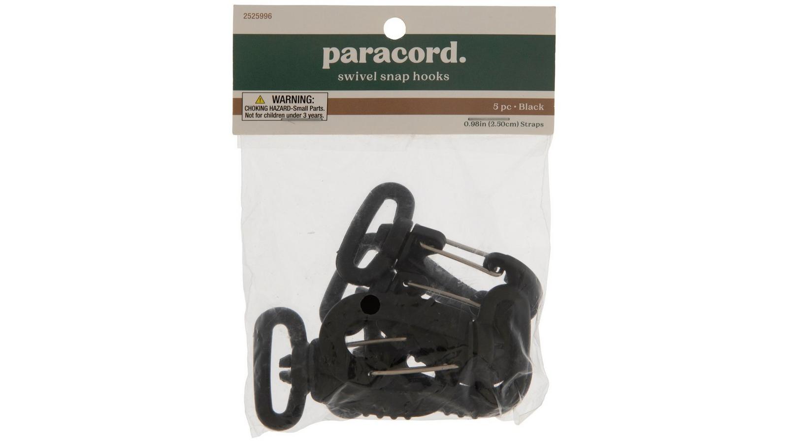 Black Paracord Swivel Snap Hooks | Hobby Lobby | 2525996