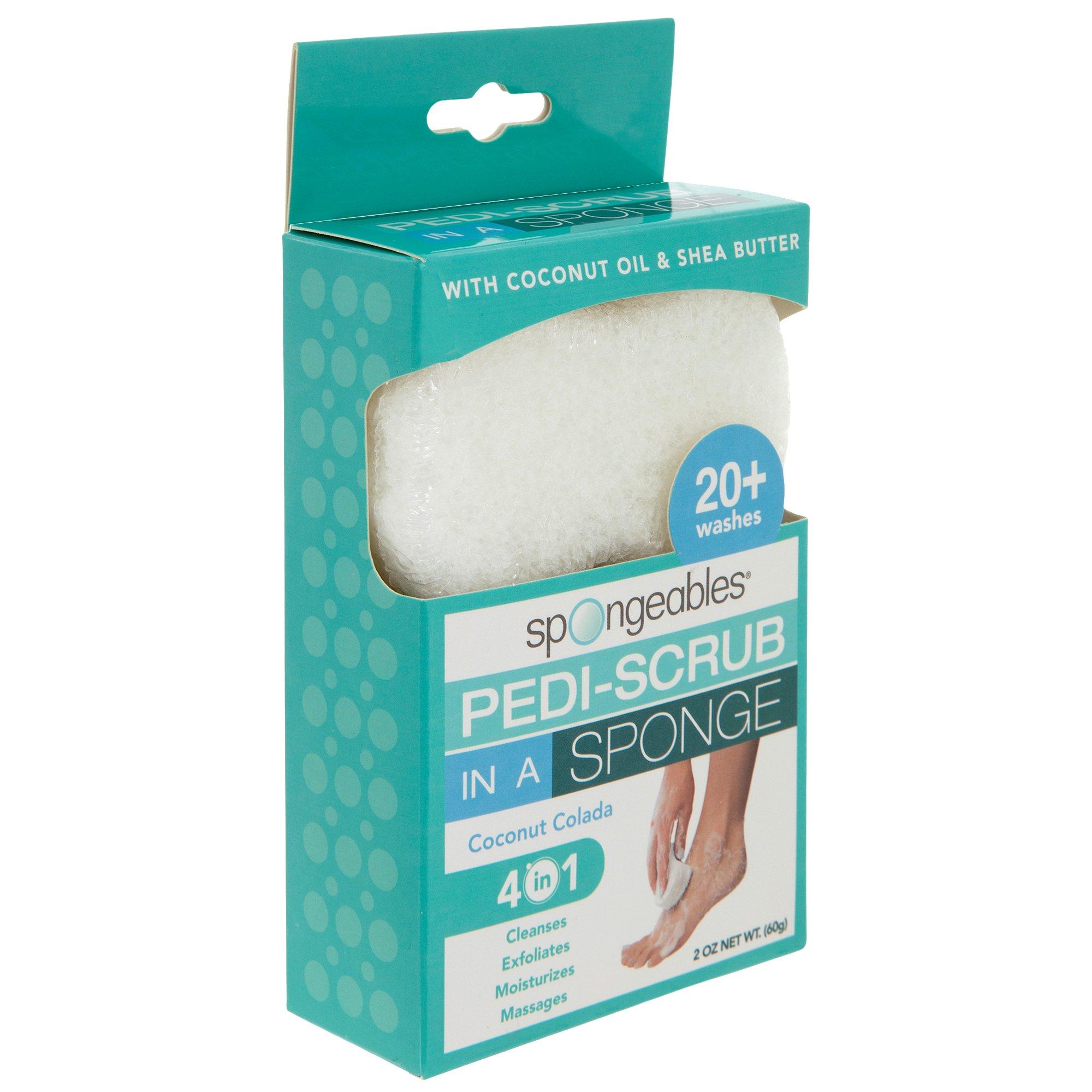 Spongeables Pedi-Scrub Fußpolister 3er Pack – Mit Sheabutter & Teebaumöl, Für Weiche Füße, 20+ Anwendungen
