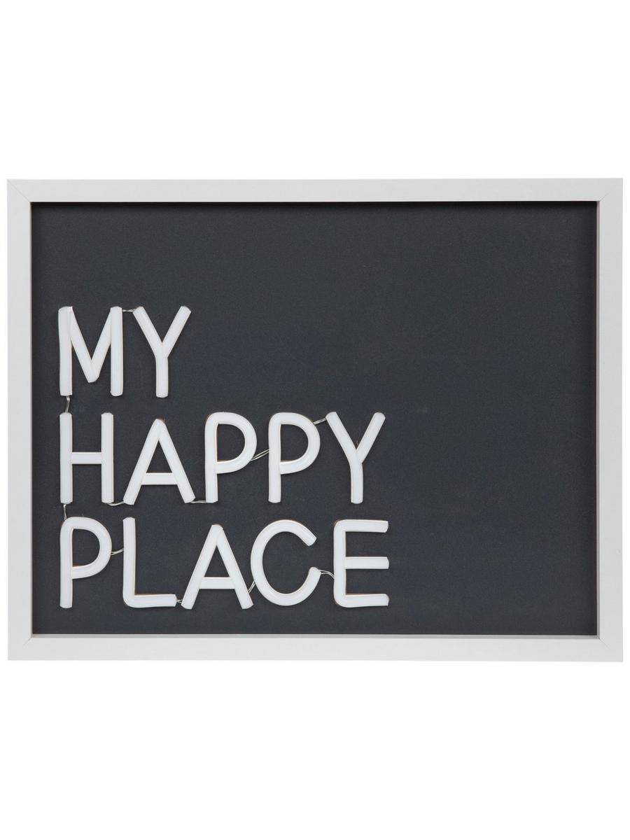 GGK Insegna Al Neon LED "My Happy Place" – Luce Rosa Calda 39x27,5 Cm – Decorazione Da Parete Per Camera Da Letto E Soggiorno - 6