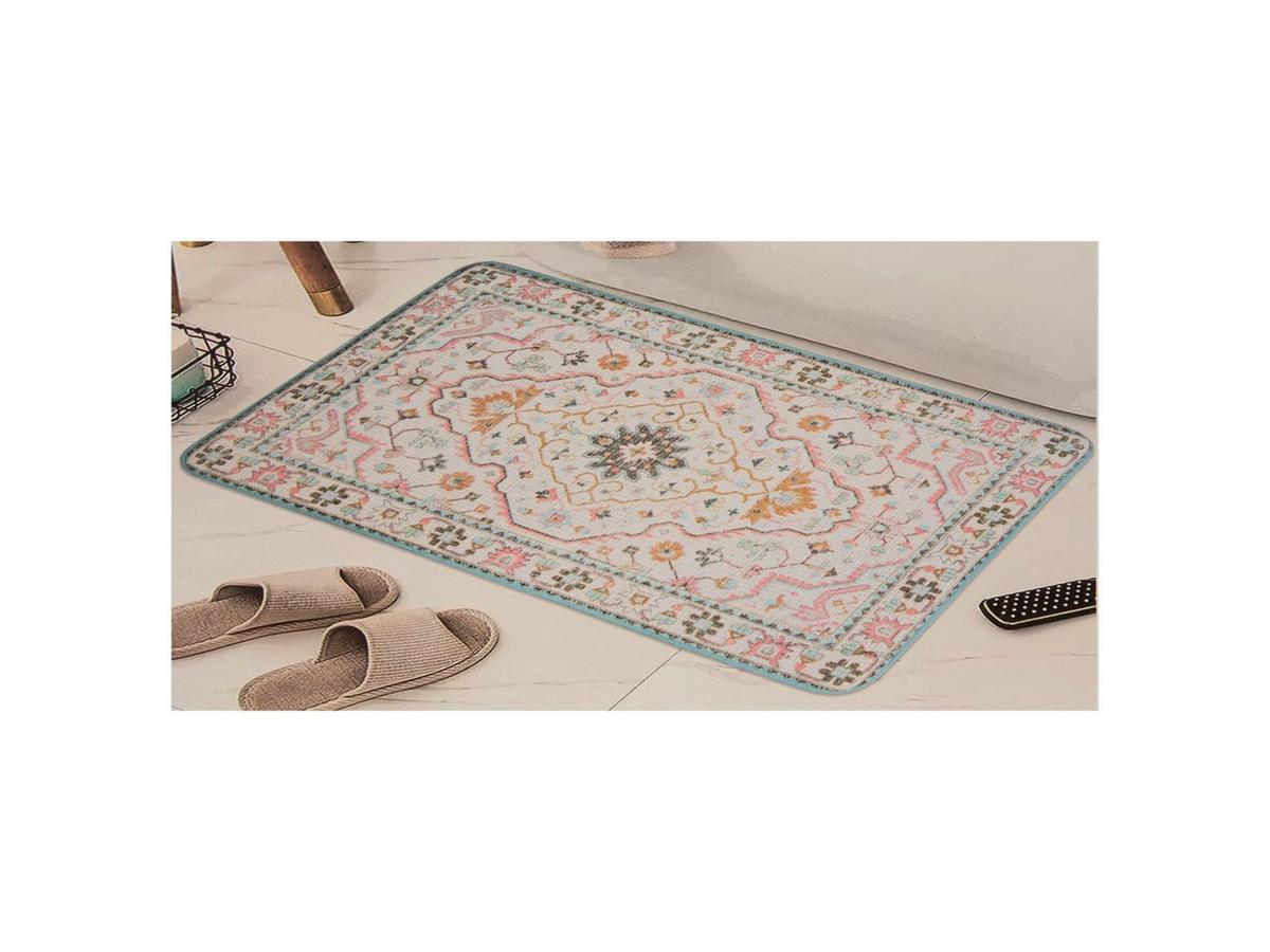 Pink & Blue Geometric Bath Rug | Hobby Lobby | 2530764