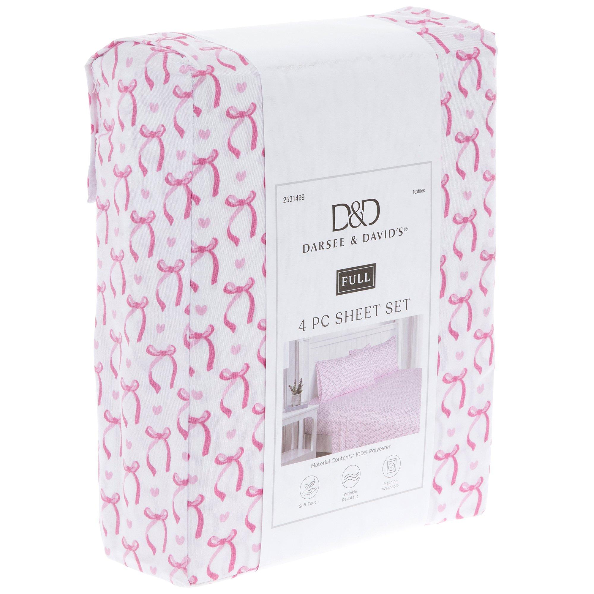 Pink Bows Sheets &amp; Pillowcases Set