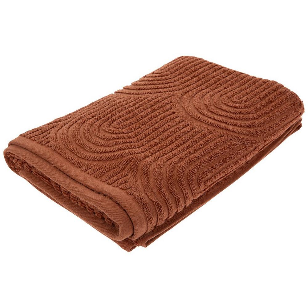 Rust Sculpted Arches Towel