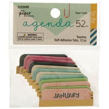 Colorful & Gold Month Tabs