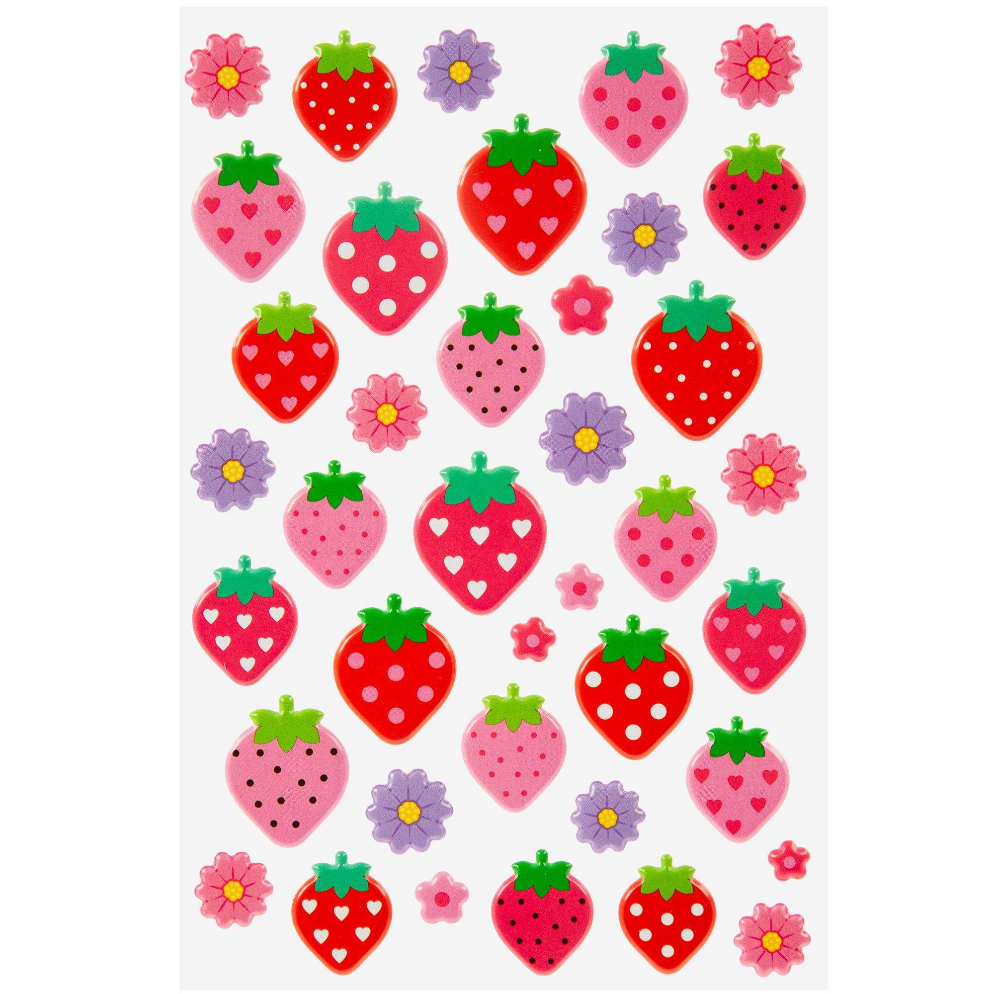 Strawberry Puffy Stickers | Hobby Lobby | 2533263