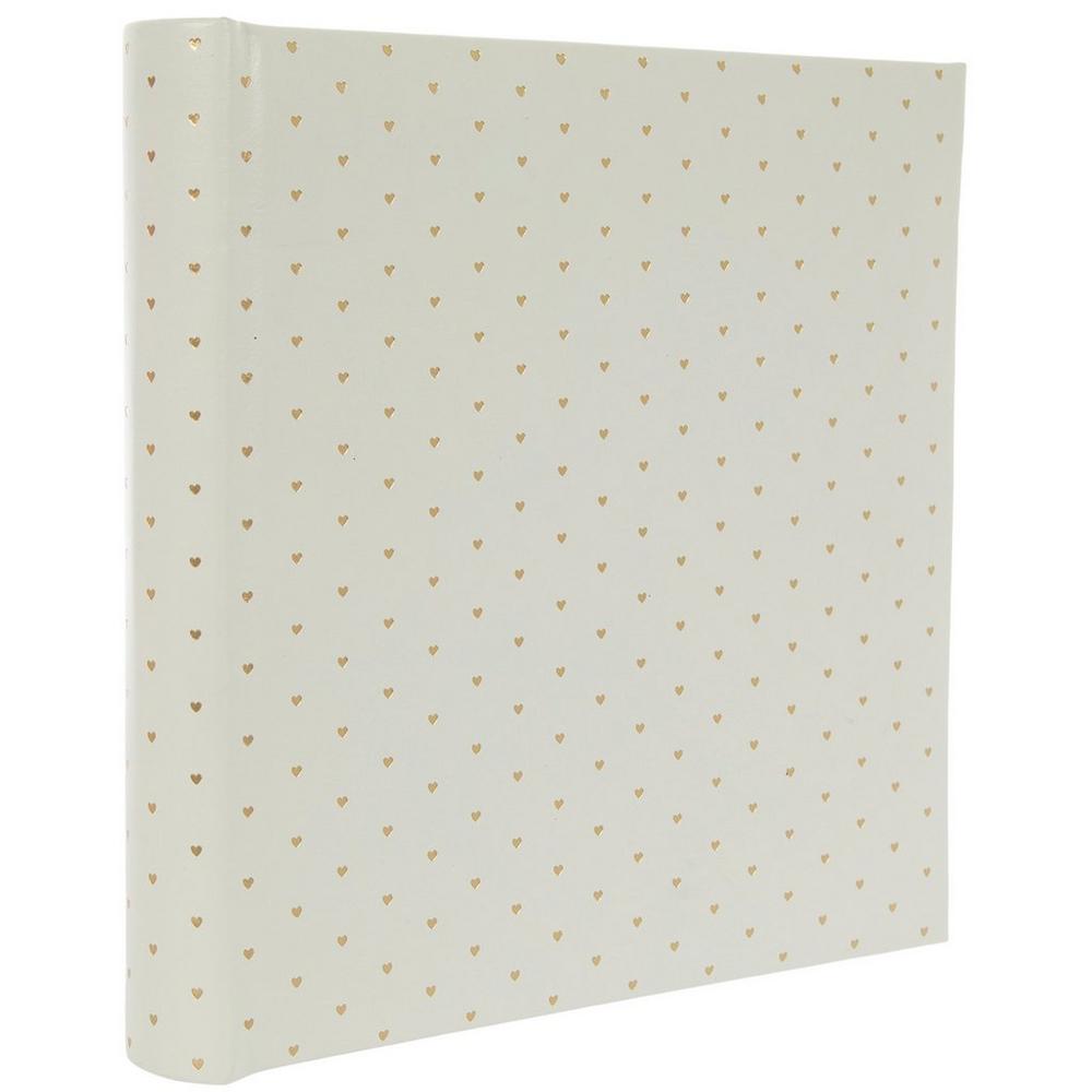 Gold Hearts Book Bound Photo Album - 4 x 6