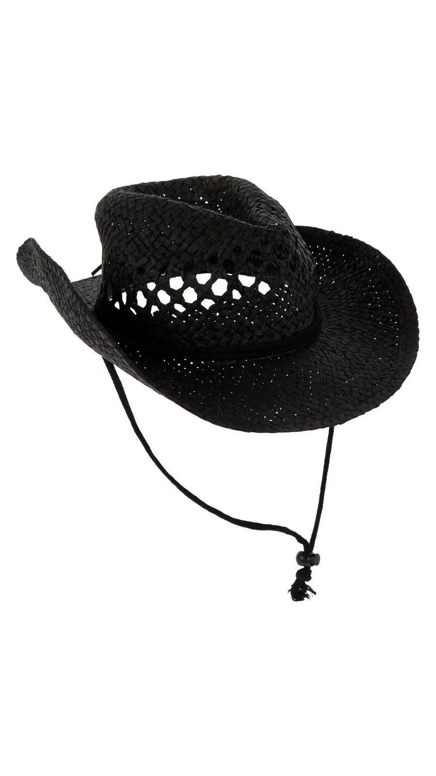 Handmade Straw Cowgirl Hat with Black Trim and Chin Cord 66530VPC_western-cowboy-hats-w  main image 3
