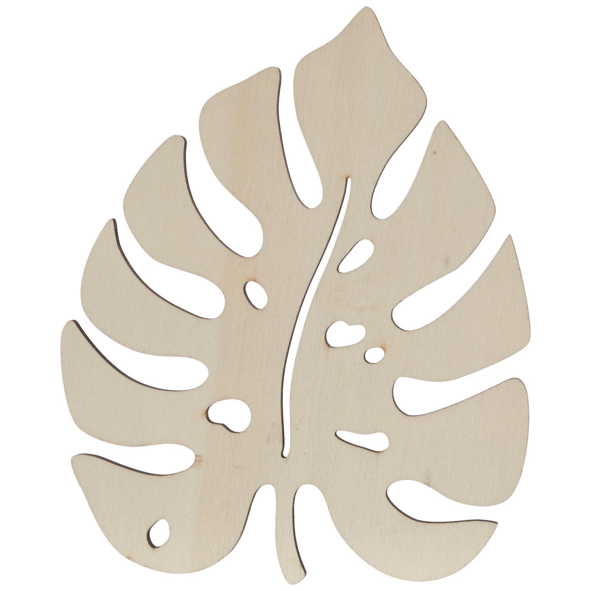 Topical Leaf Wood Shape view 1