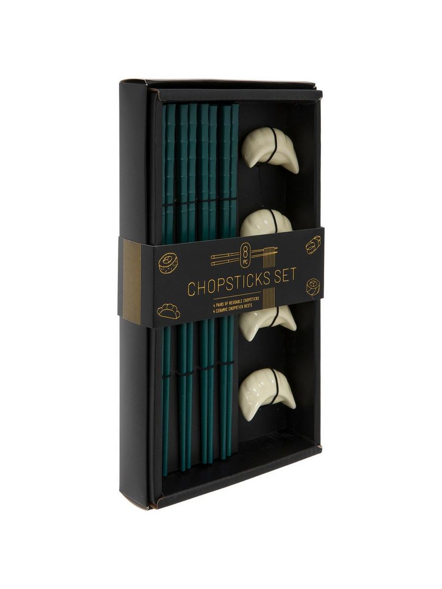 Green Chopsticks Set With Dumpling Rests | Hobby Lobby | 2540011
