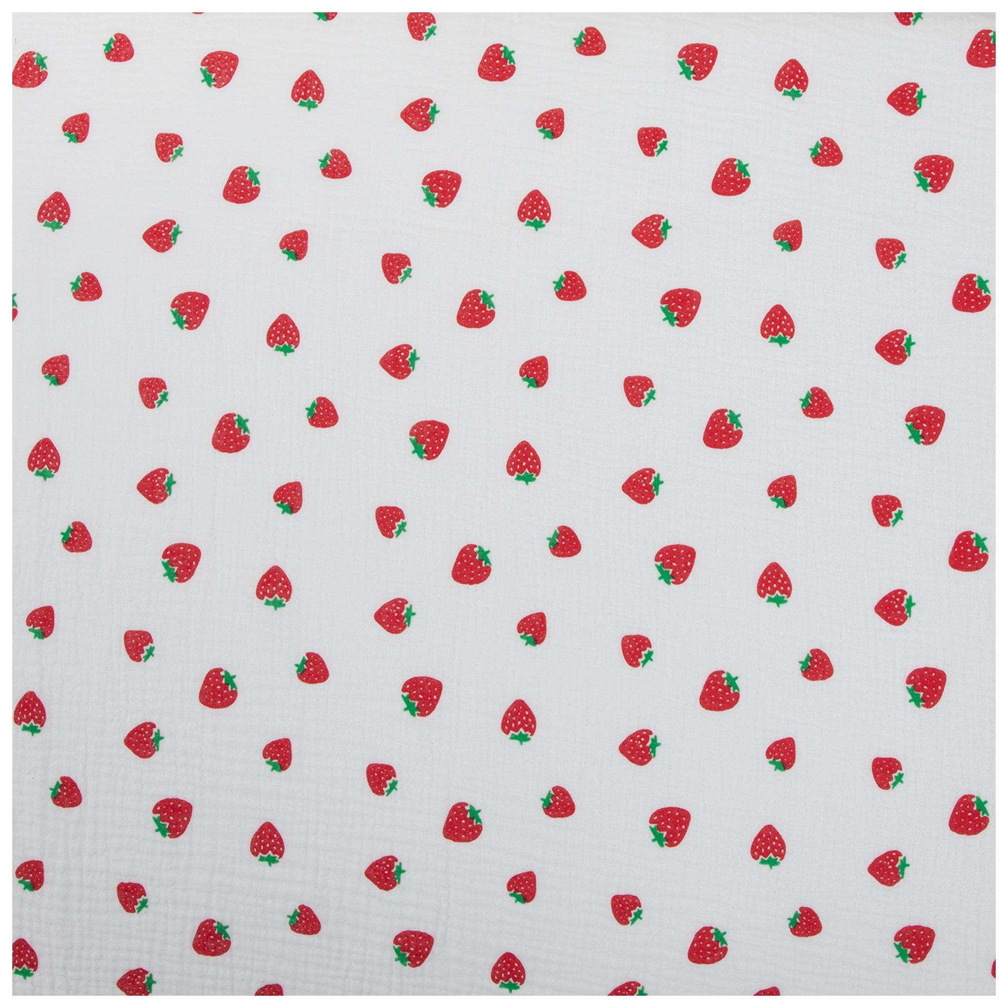 Strawberry Gauze Fabric