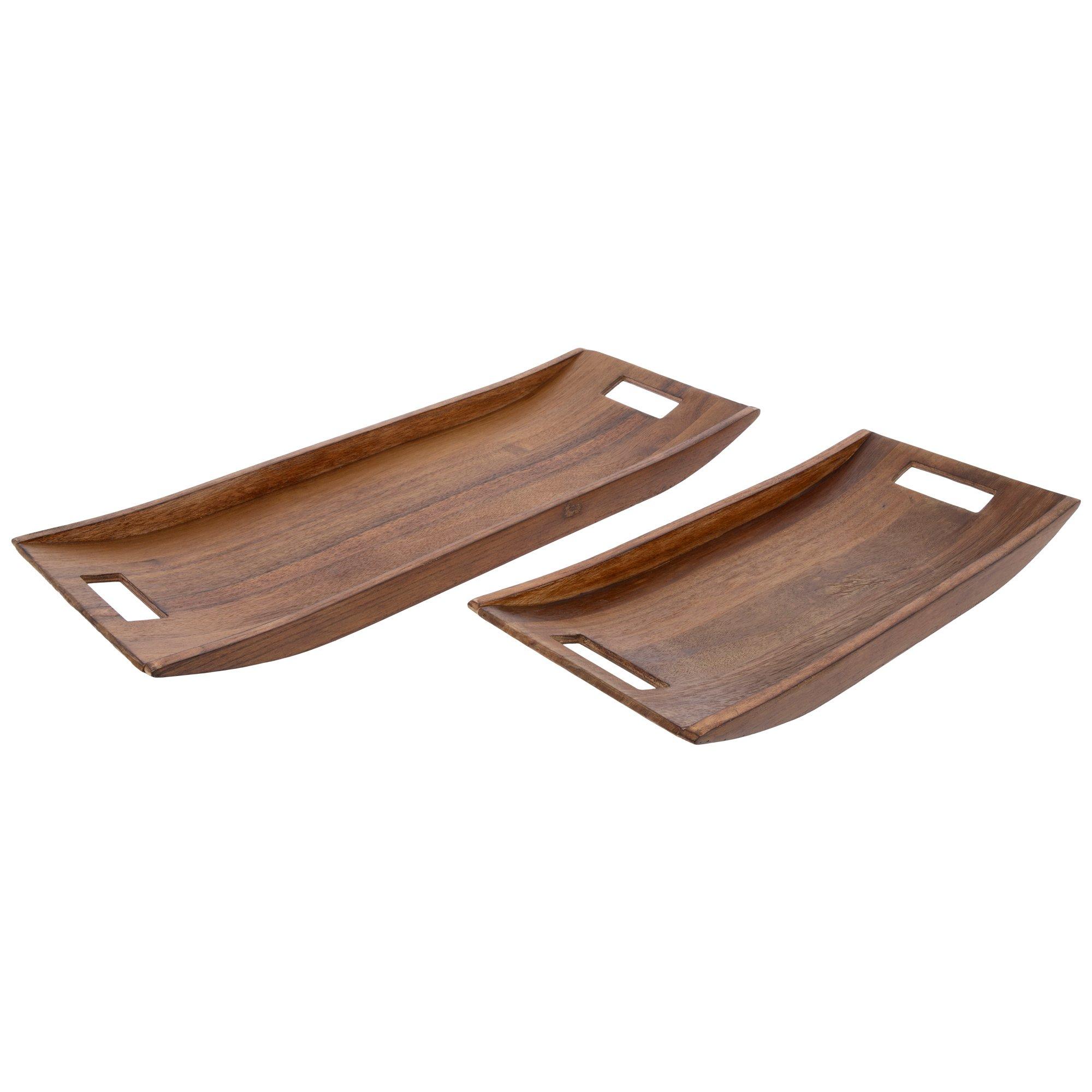Acacia Wood Veneer Tray Set | Hobby Lobby | 2543833
