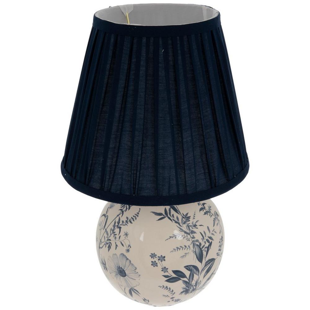 Blue Floral Round Lamp