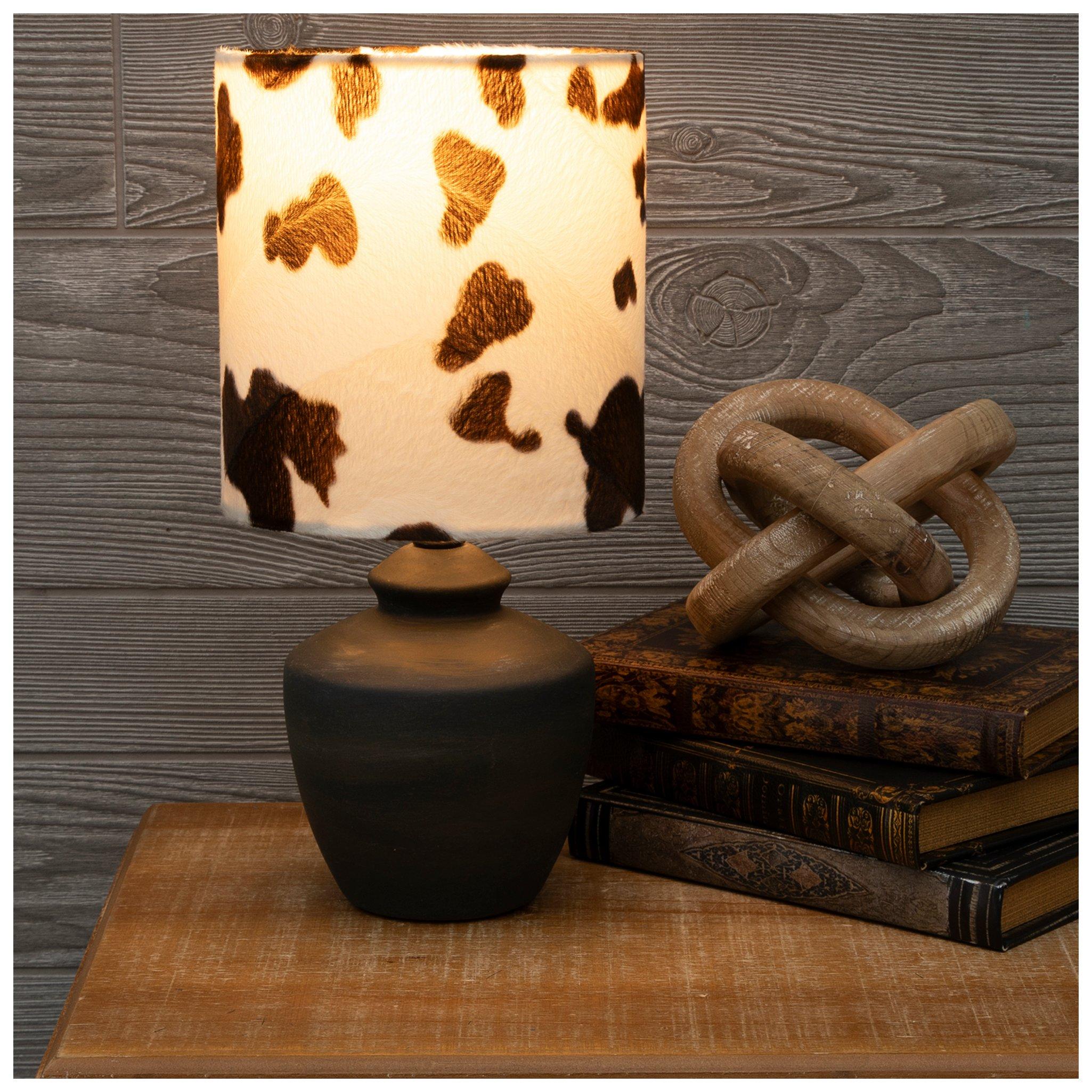 Cowhide Ceramic Lamp