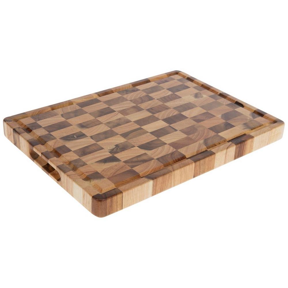 Checkered Acacia Wood Cutting Board