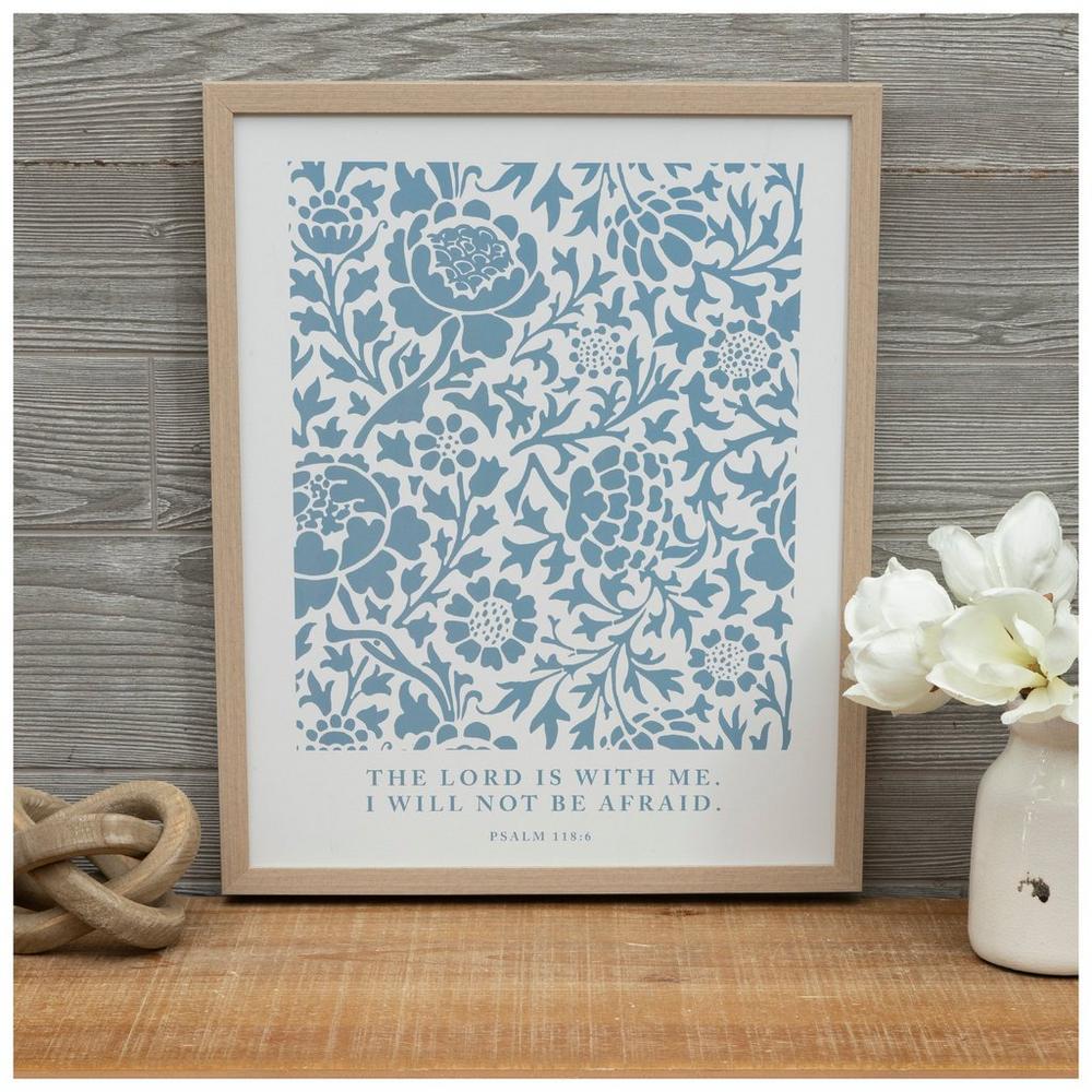 Psalm 118:6 Floral Wood Wall Decor