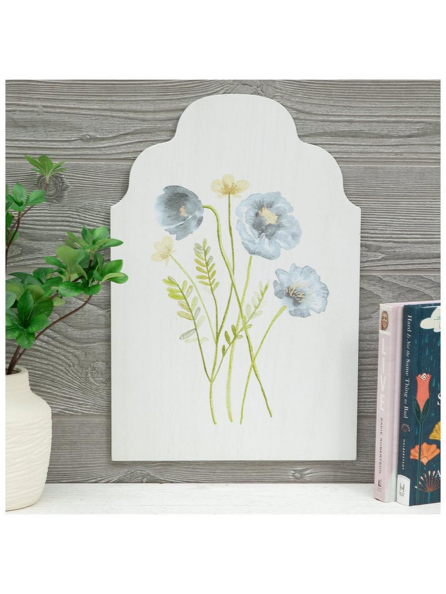 Blue Poppies Wood Wall Decor | Hobby Lobby | 2546398