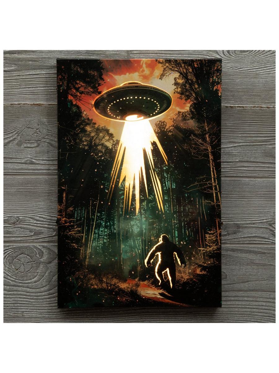 Bigfoot UFO Light Up Canvas Wall Decor | Hobby Lobby | 2548618